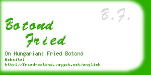 botond fried business card